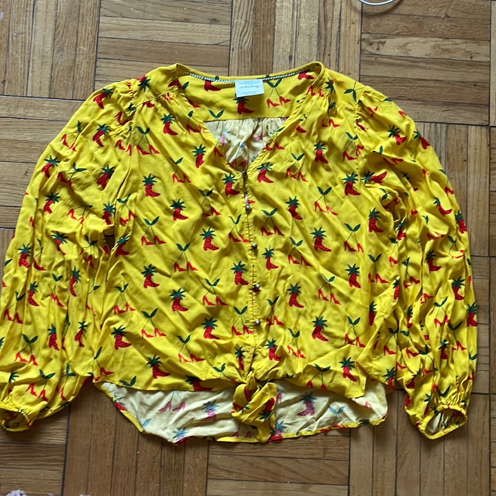 Anthropologie patterned blouse
